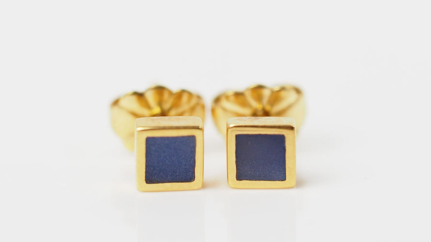 Boucles d'oreilles CLOZEAU - Boucles d'oreilles Or Résine bleue 58 Facettes clozeau