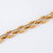 Bracelet or jaune, maillons texturés et diamants 58 Facettes