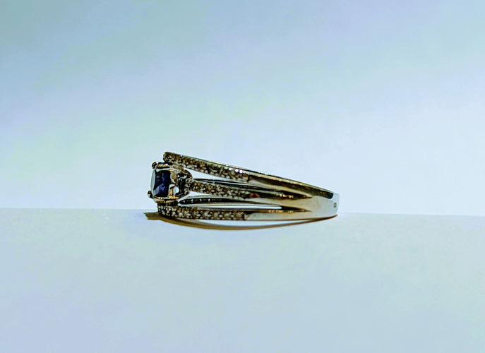 Bague Bague saphir 3 anneaux diamants 58 Facettes