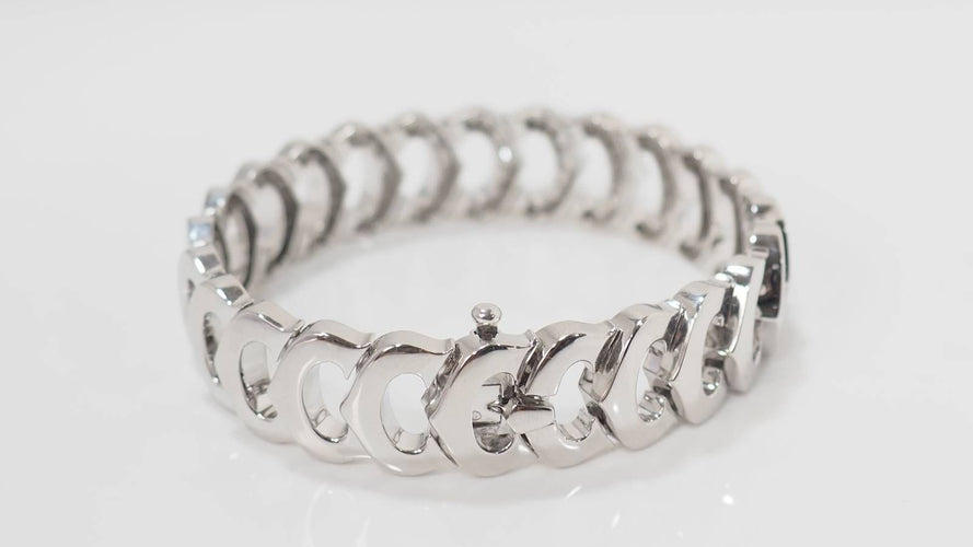 Bracelet Cartier - Bracelet Collection C, Or blanc, diamants 58 Facettes 32211