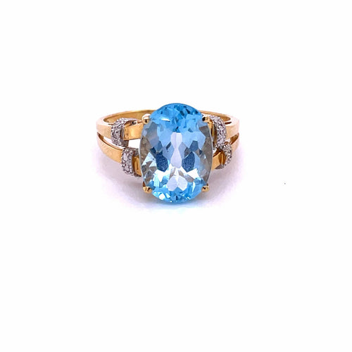 Bague Bague Aigue-Marine "Eau de Mer" 58 Facettes