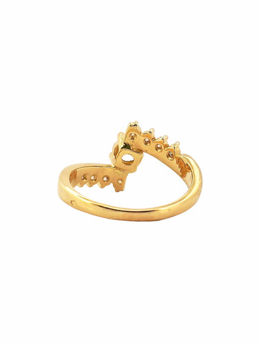 Bague 54 Bague croisée or jaune diamants 58 Facettes