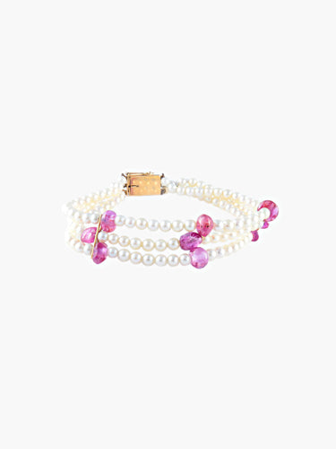 Bracelet Bracelet Perles et Rubis 58 Facettes