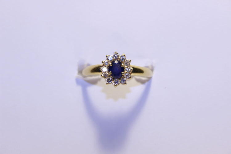 Bague 62 Bague Diamants et Saphir 58 Facettes