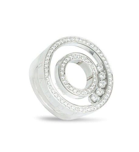 Bague CHOPARD, bague or blanc et diamants 58 Facettes