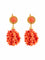Boucles d'oreilles Dormeuses en or jaune et corail 58 Facettes 836747