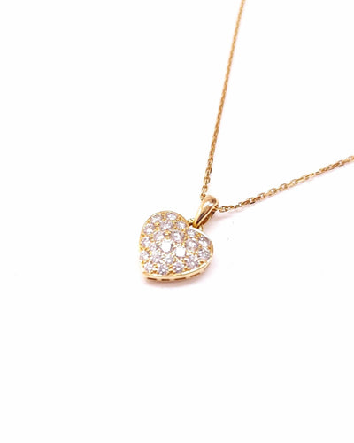 Pendentif Pendentif cœur or jaune diamants 58 Facettes RA-203