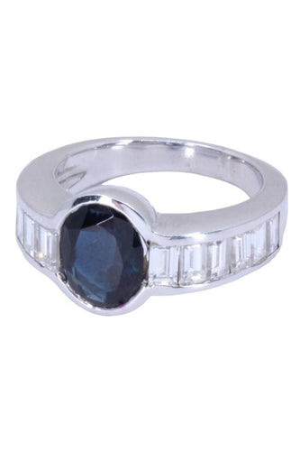 Bague 52 BAGUE MODERNE SAPHIR DIAMANTS 58 Facettes 075671