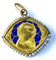 Pendentif Médaille Vierge émail perles fines 58 Facettes