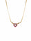 Collier COLLIER OR JAUNE COEUR RUBIS ET DIAMANTS 58 Facettes