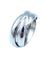 Bague 47 CARTIER. Collection Trinity, alliance or blanc 18K 58 Facettes