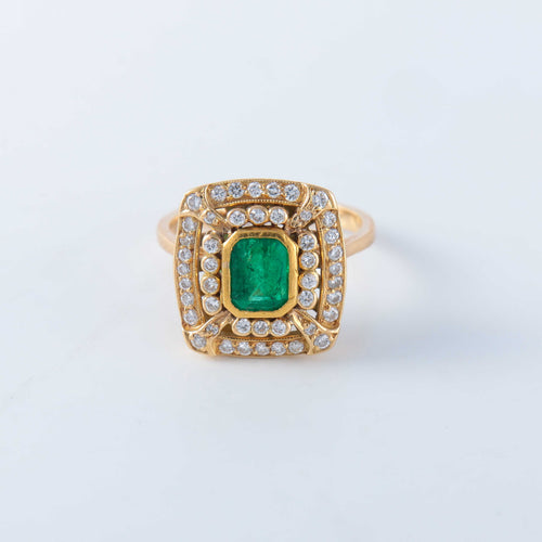 Bague 52 Bague émeraude diamants 58 Facettes