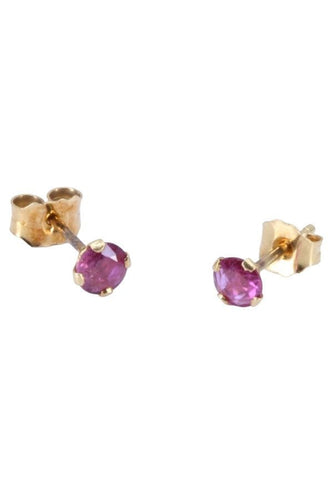 Boucles d'oreilles Boucles d'oreilles clous rubis or 58 Facettes 080291