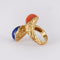 Bague 51 Boucheron - Bague Serpent Bohème Corail et  Lapis lazuli 58 Facettes