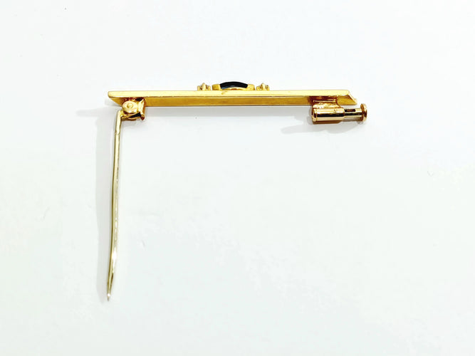 Broche Broche barrette Or jaune et blanc Saphir Diamants 58 Facettes 3213/1