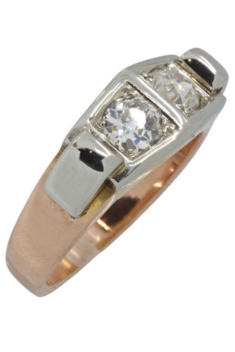 Bague BAGUE DIAMANTS ANNÉES 50' 58 Facettes 039201