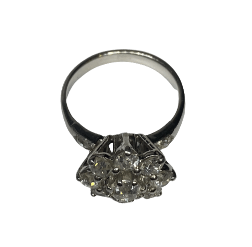 Bague BAGUE MARGUERITE PLATINE DIAMANTS 58 Facettes