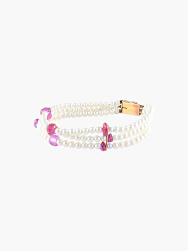 Bracelet Bracelet Perles et Rubis 58 Facettes