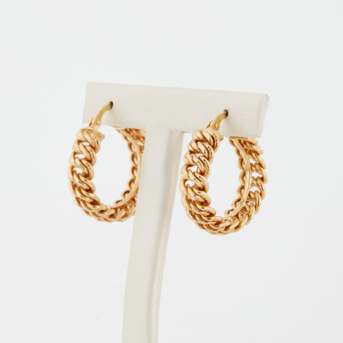 Boucles d'oreilles Créoles maille américaine Or jaune 58 Facettes REF 9083/18