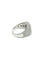 Bague Chevalière or blanc saphirs calibrés et diamants 58 Facettes