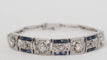 Bracelet Bracelet Art Déco or blanc, saphirs et diamants 58 Facettes 30695