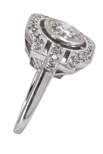 Bague BAGUE DIAMANTS STYLE ART-DÉCO 58 Facettes 038721