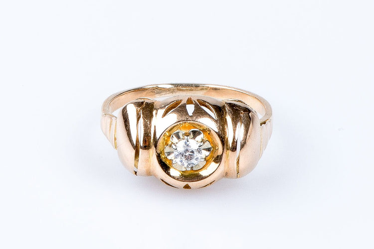 Bague 51 Bague en or jaune 58 Facettes BG316828-55