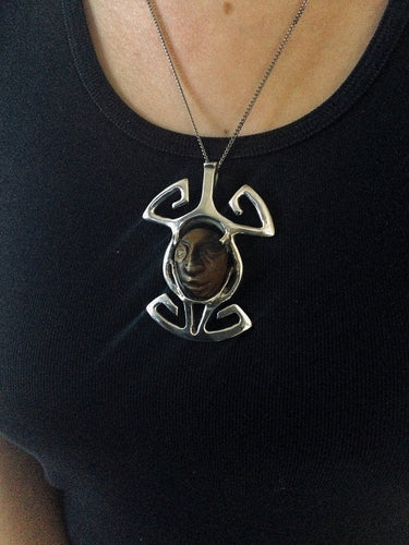 Pendentif Pendentif en Argent & Pierre Œil de Tigre 58 Facettes 598538