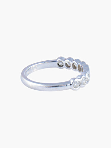 Bague Demi Alliance Or Gris 58 Facettes