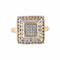 Bague 50 Bague Carrée Pavage Diamants 58 Facettes