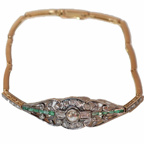 Bracelet Bracelet diamants et émeraudes 58 Facettes 520