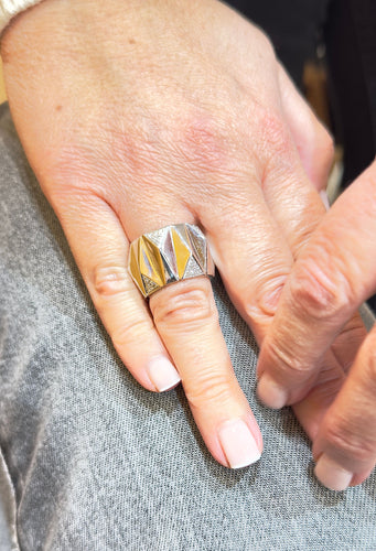 Bague Bague Versace en or blanc et diamants 58 Facettes
