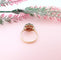 Bague 54.5 Bague Fleur Grenats Or Jaune 58 Facettes AA 1485