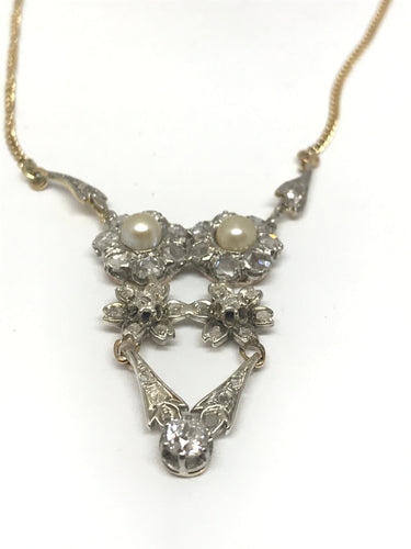 Collier Collier or et diamants 58 Facettes