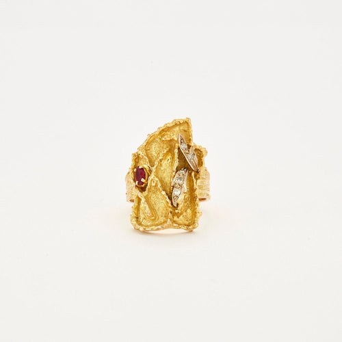 Bague 52 Bague d'artiste Diamants Rubis 58 Facettes 231509