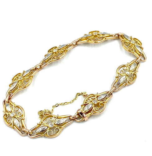 Bracelet Bracelet Filigrané 3 ors et diamants 58 Facettes