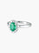 Bague 52 Bague Marguerite Emeraude et diamants 58 Facettes