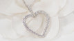 Pendentif Collier cœur en or blanc et diamants 58 Facettes 31990