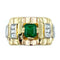 Bague Bague Tank 2 ors, émeraude et diamants 58 Facettes