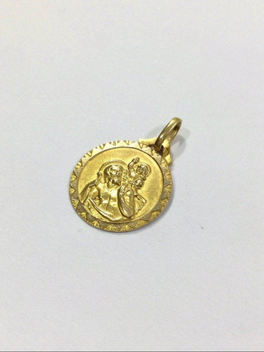 Pendentif Médaille Or Saint Christophe 58 Facettes