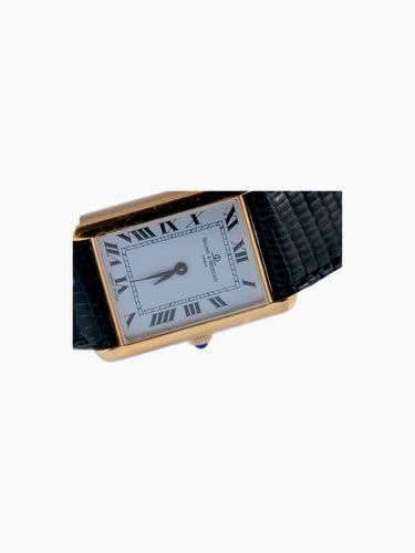 Montre Montre Baume & Mercier, Modèle Tank, Remontoir Saphir, Or jaune 58 Facettes