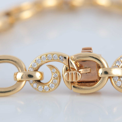 Bracelet MELLERIO - Bracelet en or jaune, diamants 58 Facettes