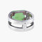 Bague Bague Hermès Argent Pierre verte 58 Facettes