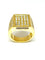Bague Chevalière homme en or jaune et diamants 58 Facettes