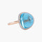 Bague 51 Bague Topaze bleue Diamants 58 Facettes