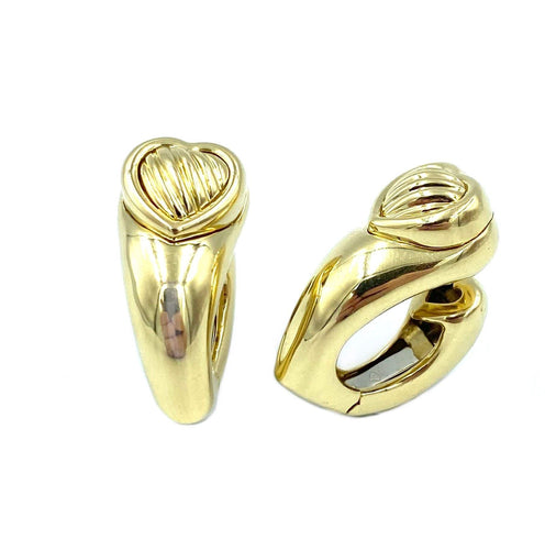 Boucles d'oreilles Piaget - Paire de boucles d’oreilles or jaune 58 Facettes