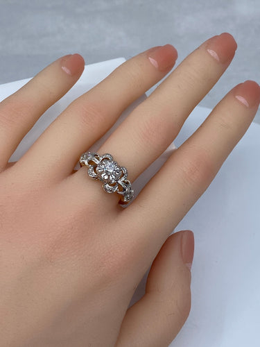 Bague Bague jonc rubanné diamants 58 Facettes