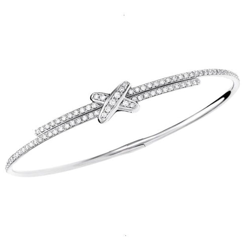 Bracelet CHAUMET - Bracelet Liens Or blanc Diamants 58 Facettes 082482