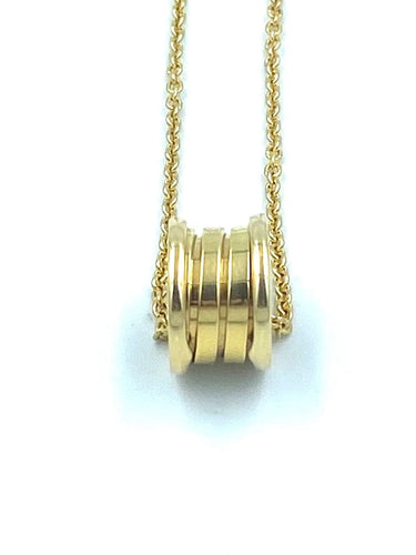 Collier BVLGARI. Collection BZero1, pendentif or jaune 18K 58 Facettes