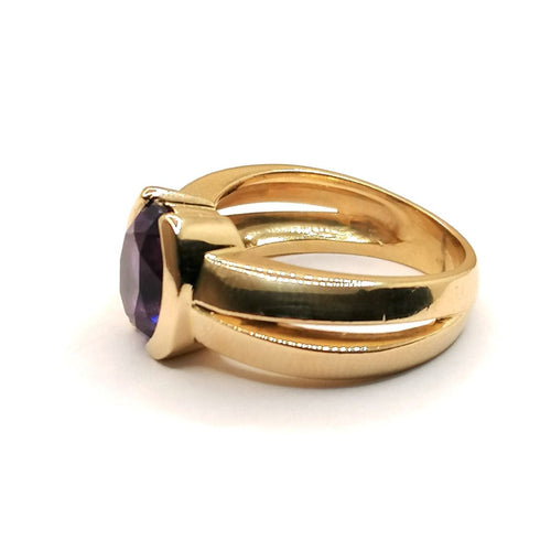 Bague Bague Améthyste or jaune 58 Facettes 2667